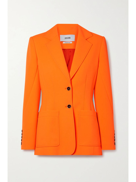  Christopher John Rogers Christopher John Rogers - Crepe Blazer - Bright Orange 