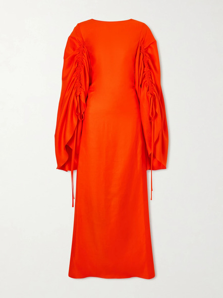  Christopher John Rogers Christopher John Rogers - Gathered Ramie Organza Gown - Us2 