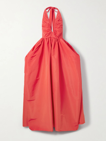  Christopher John Rogers Christopher John Rogers - Gathered Silk-faille Halterneck Gown - Us4 