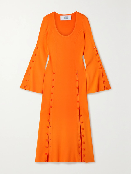  Christopher John Rogers Christopher John Rogers - Neon Stretch-jersey Maxi Dress - Orange 