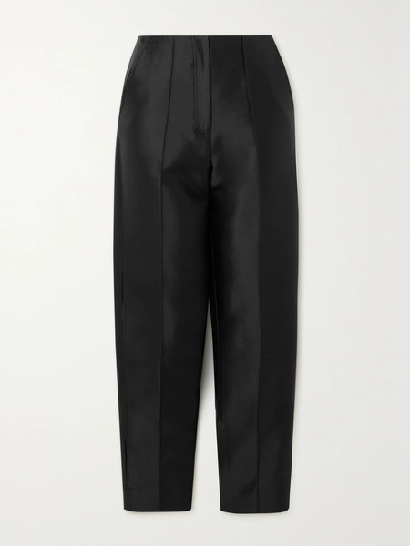  Christopher John Rogers Christopher John Rogers - Silk And Wool-blend Twill Tapered Pants - Black 