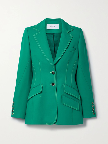  Christopher John Rogers Christopher John Rogers - Woven Blazer - Jade 