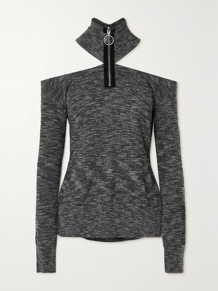  Christopher Kane Christopher Kane - Cold-shoulder Wool Sweater - Black 