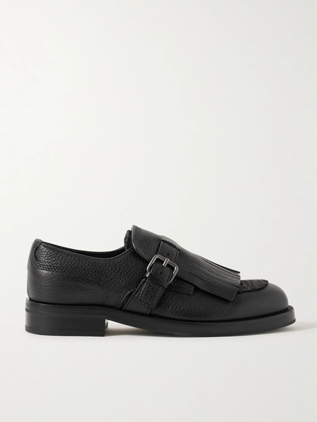  Church's Church's - Piper Fringed Textured-leather Brogues - Black 