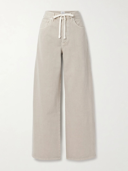  Citizens Of Humanity Citizens Of Humanity - Brynn Drawstring Mid-rise Wide-leg Jeans - Beige 