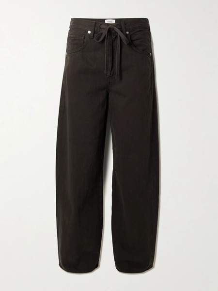  Citizens Of Humanity Citizens Of Humanity - Brynn Drawstring Mid-rise Wide-leg Jeans - Chocolate 