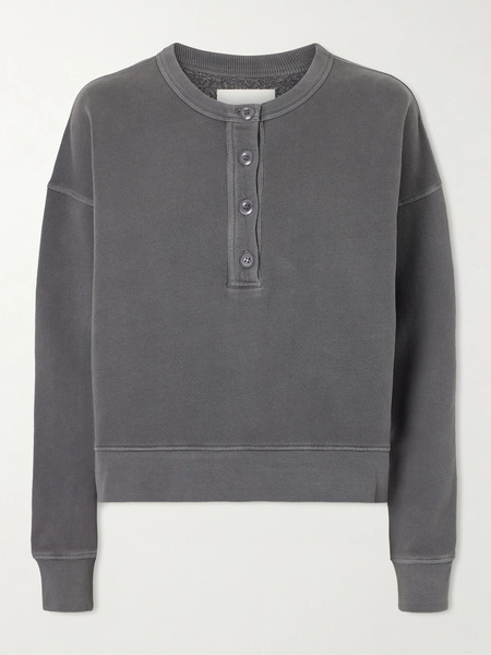  Citizens Of Humanity Citizens Of Humanity - Cotton-blend Fleece Sweatshirt - Dark Gray 