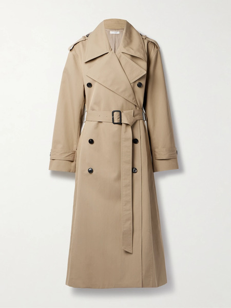  Co Co - Belted Double-breasted Cotton-blend Twill Trench Coat - Camel 