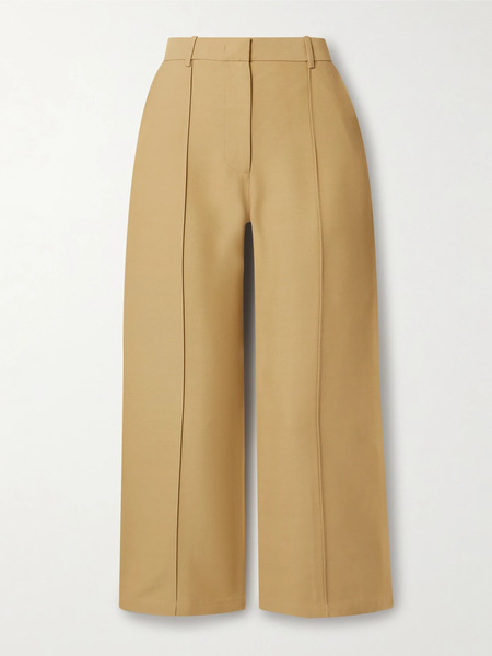  Co Co - Cropped Woven Straight-leg Pants - Camel 