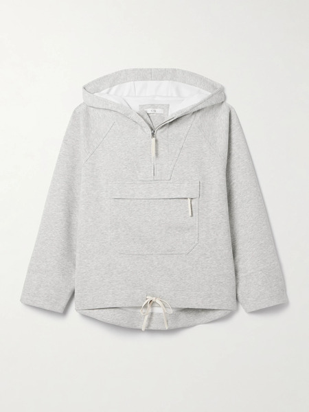  Co Co - Cotton And Tencel™-blend Jersey Hoodie - Gray 