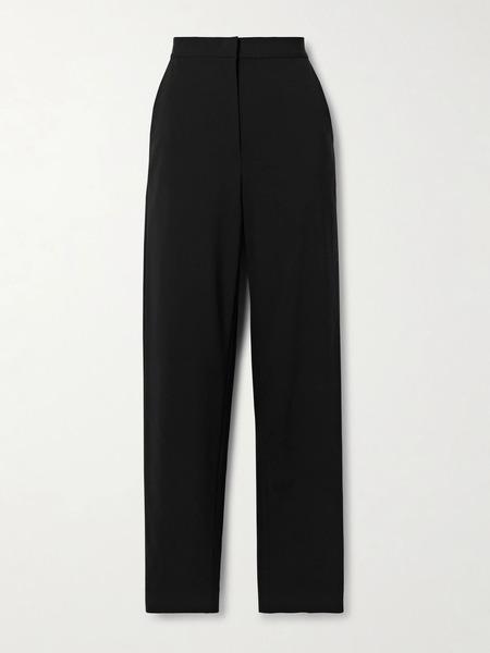  Co Co - Wool-blend Crepe Straight-leg Pants - Black 