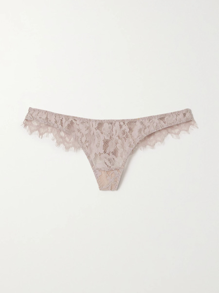  Coco De Mer Coco De Mer - Aurelia Corded Lace Thong - Blush 