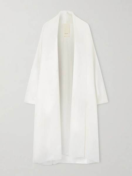  Colleen Allen Colleen Allen - Silk Duchesse-satin Coat - White 
