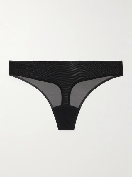  Commando Commando - Chic Mesh Thong - Black 