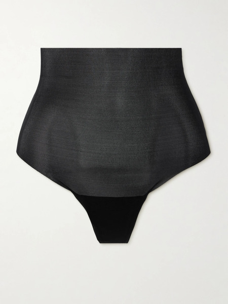  Commando Commando - Featherlight Control Stretch-jersey Thong - Black 