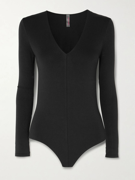  Commando Commando - Prima Ballet Stretch-jersey Thong Bodysuit - Black 