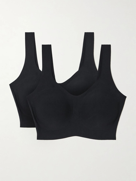  Commando Commando - Set Of Two Butter Stretch-micro Modal Soft-cup Bralette - Black 