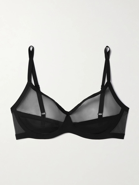  Commando Commando - Stretch-mesh Soft-cup Bra - Black 