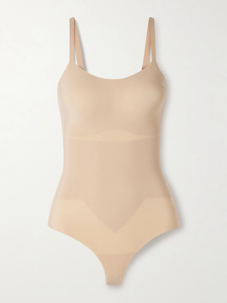  Commando Commando - Zone Smoothing Stretch-jersey Thong Bodysuit - Beige 