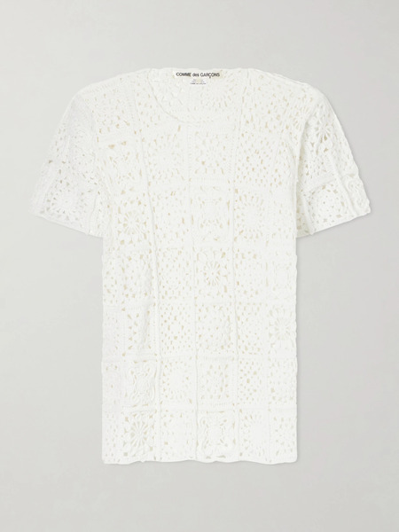  Comme Des Garçons Comme Des Garçons - Crocheted Cotton Top - White 