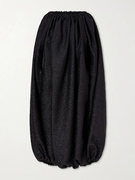  Comme Des Garçons Comme Des Garçons - Gathered Cloqué Midi Dress - Black 