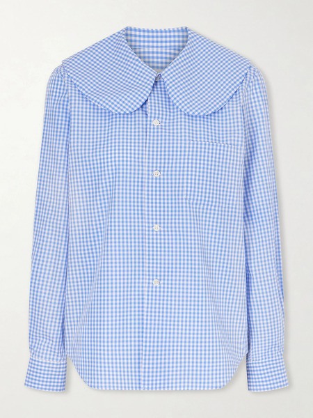  Comme Des Garçons Girl Comme Des Garçons Girl - Gingham Cotton-poplin Shirt - Blue 