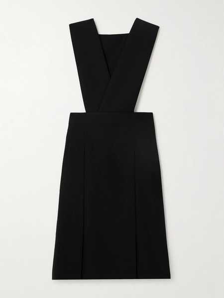  Comme Des Garçons Girl Comme Des Garçons Girl - Pleated Wool-gabardine Midi Dress - Black 