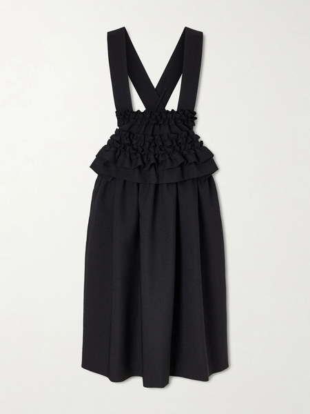  Comme Des Garçons Girl Comme Des Garçons Girl - Ruffled Stretch-georgette Dress - Black 