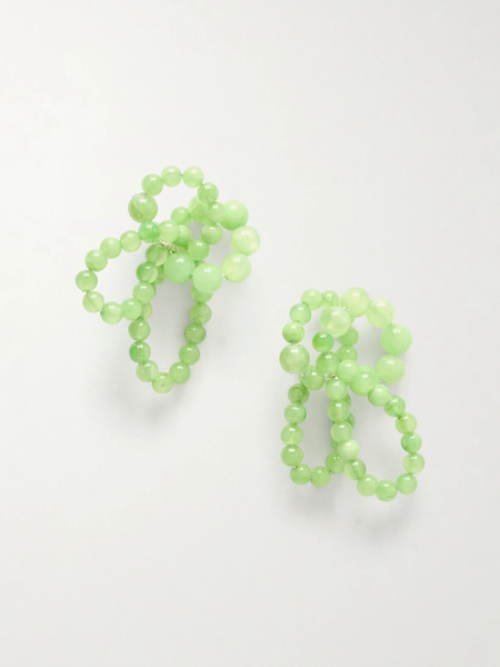  Completedworks Completedworks - Beaded Calcite Earrings - Green 
