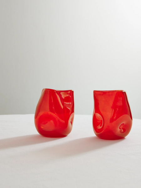  Completedworks Completedworks - Set Of Two Recycled-glass Tumblers - Red 