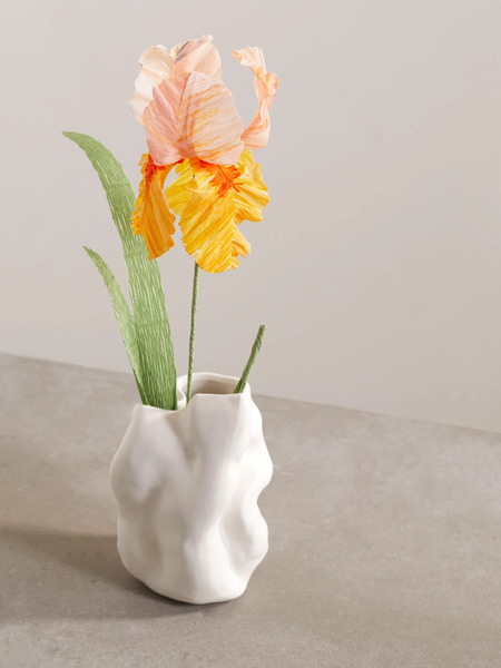  Completedworks Completedworks - + Sister By Studio Ashby Iris Flower Paper And Ceramic Vase - White 