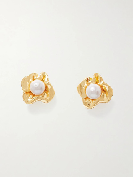  Completedworks Completedworks - Unity Recycled Gold Vermeil Pearl Earrings - One Size 