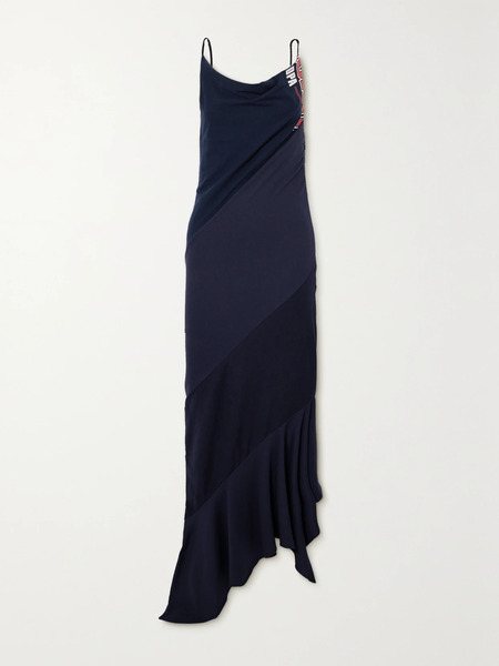  Conner Ives Conner Ives - Paneled Printed Recycled Cotton-jersey Dress - Blue 