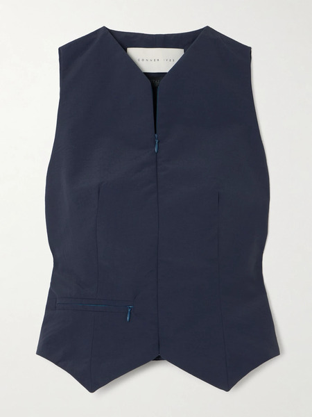  Conner Ives Conner Ives - Recycled-twill Vest - Navy 