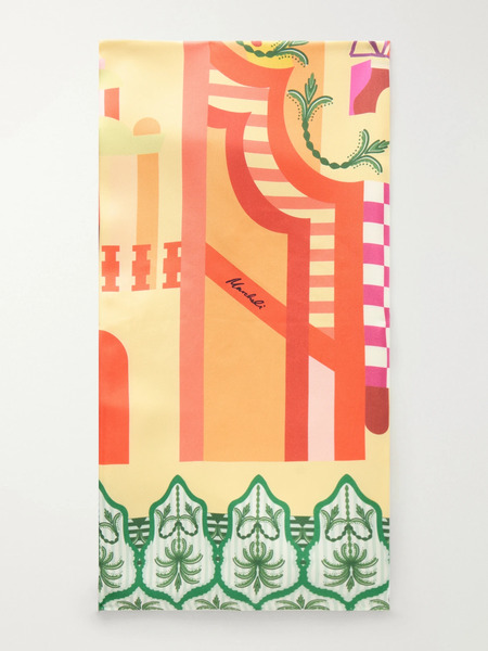  Cristiano Marcheli Cristiano Marcheli - Giulia Printed Silk-twill Scarf - Yellow 
