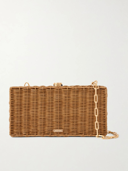  Cult Gaia Cult Gaia - Backgammon Rattan Shoulder Bag - Neutral 