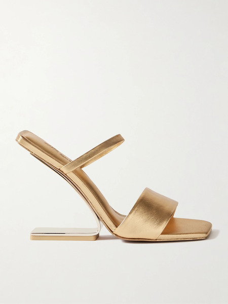  Cult Gaia Cult Gaia - Rene Metallic Leather Sandals - Brass 