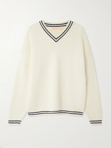  Daughter &daughter - Balla Slouch Striped Wool Sweater - Cream 