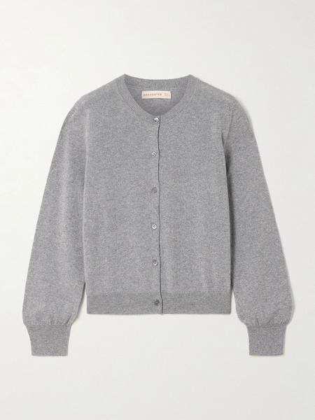  Daughter &daughter - Enya Mélange Cashmere And Cotton-blend Cardigan - Gray 