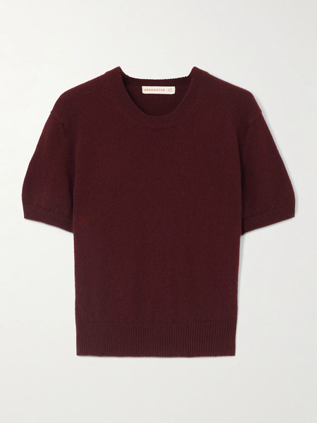  Daughter &daughter - Wicklow Wool T-shirt - Burgundy 