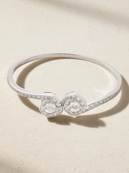  David Morris David Morris - Frozen Kiss 18-karat White Gold Diamond Bangle - 15 