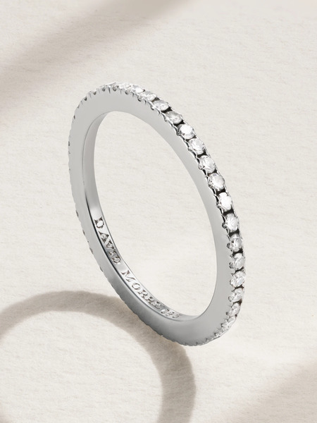 David Morris David Morris - Platinum Diamond Eternity Ring - Silver 