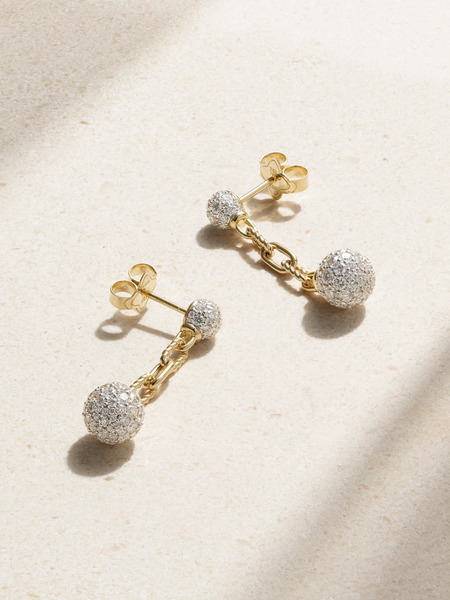  David Yurman David Yurman - Dy Madison® 18-karat Gold Diamond Earrings - One Size 