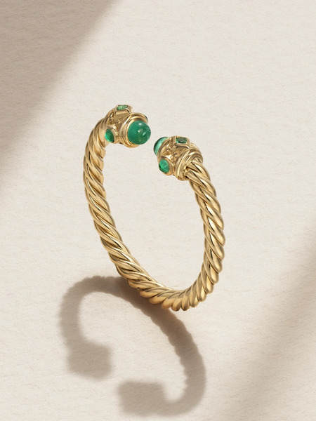  David Yurman David Yurman - Renaissance 18-karat Gold Emerald Ring - 6 