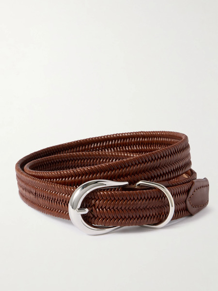  Déhanche Déhanche - Hollyhock Braided Leather Belt - Brown 