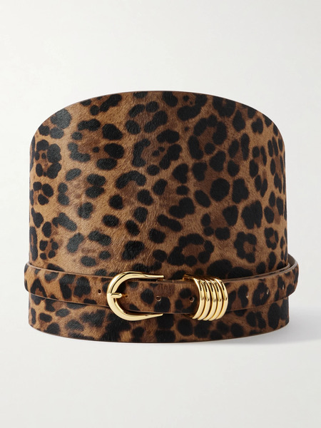  Déhanche Déhanche - Leopard-print Calf Hair Waist Belt - Leopard Print 