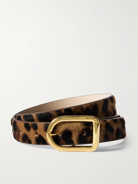 Déhanche Déhanche - Mija Leopard-print Calf Hair Belt - Leopard Print 