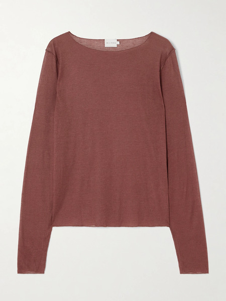  Deiji Studios Deiji Studios - Ribbed Ecovero™-blend Top - Crimson 