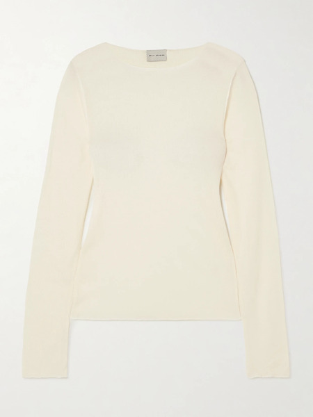  Deiji Studios Deiji Studios - Ribbed Ecovero™-blend Top - Off-white 