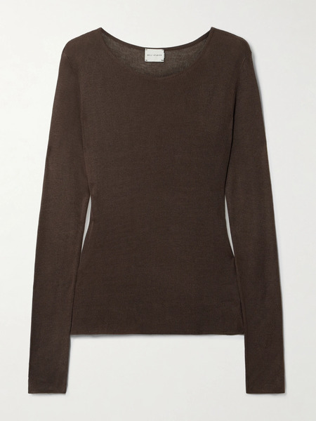  Deiji Studios Deiji Studios - Ribbed-knit T-shirt - Dark Brown 